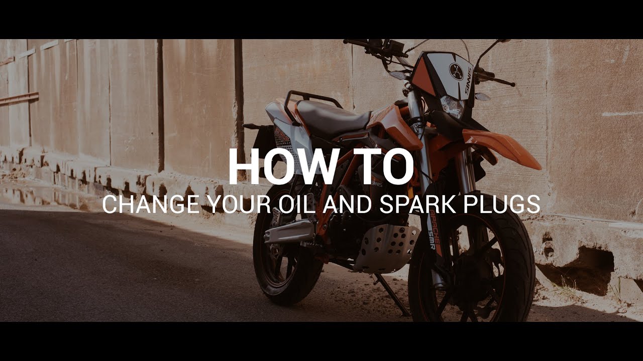 How To: Motorcycle Oil & Spark Plug Change - Sinnis Apache SMR