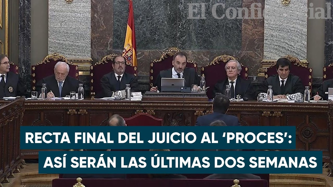 Recta final del juicio al 'procés': de los polémicos vídeos a la última palabra de los acusados
