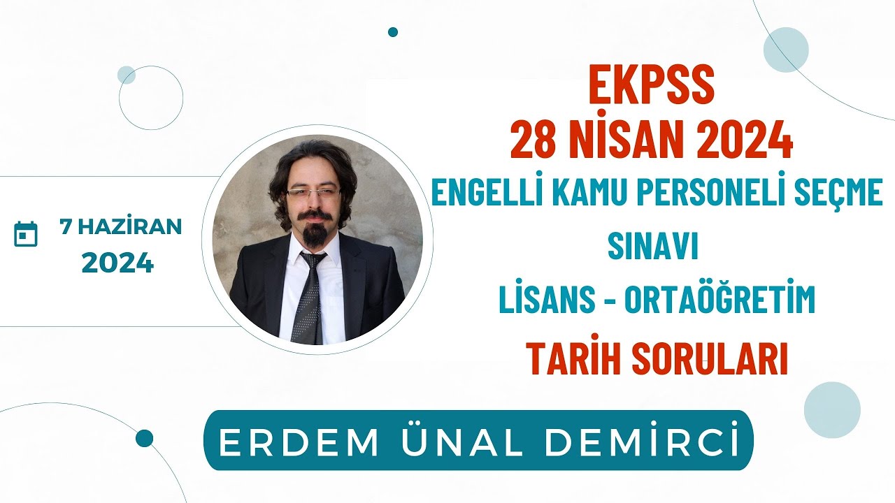 147) EKPSS - Lisans ve Ortaöğretim (28 NİSAN 2024) Soru Çözüm ve Analizleri