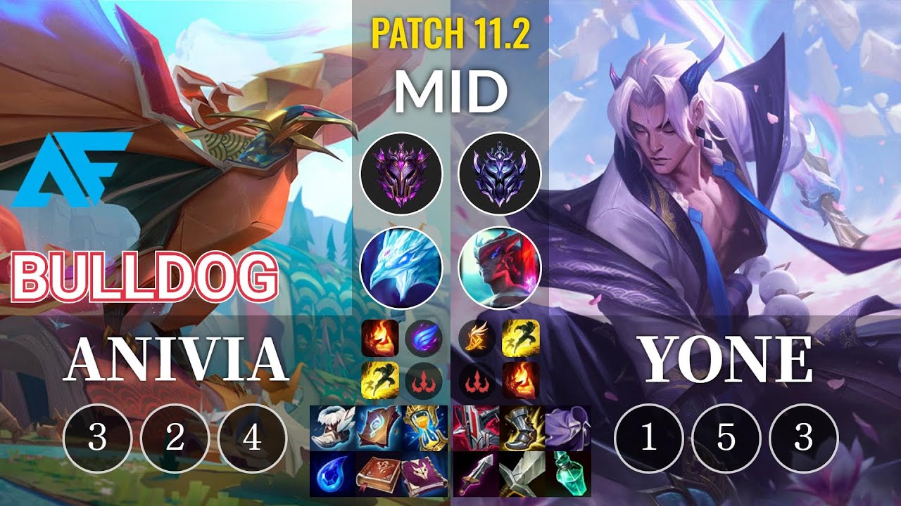 AF.A BuLLDoG Anivia vs Yone Mid - KR Patch 11.2