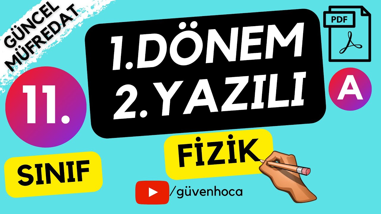 11.SINIF Fizik 1.Dönem 2.Yazılı  MEB Uyumlu FULL TEKRAR + PDF