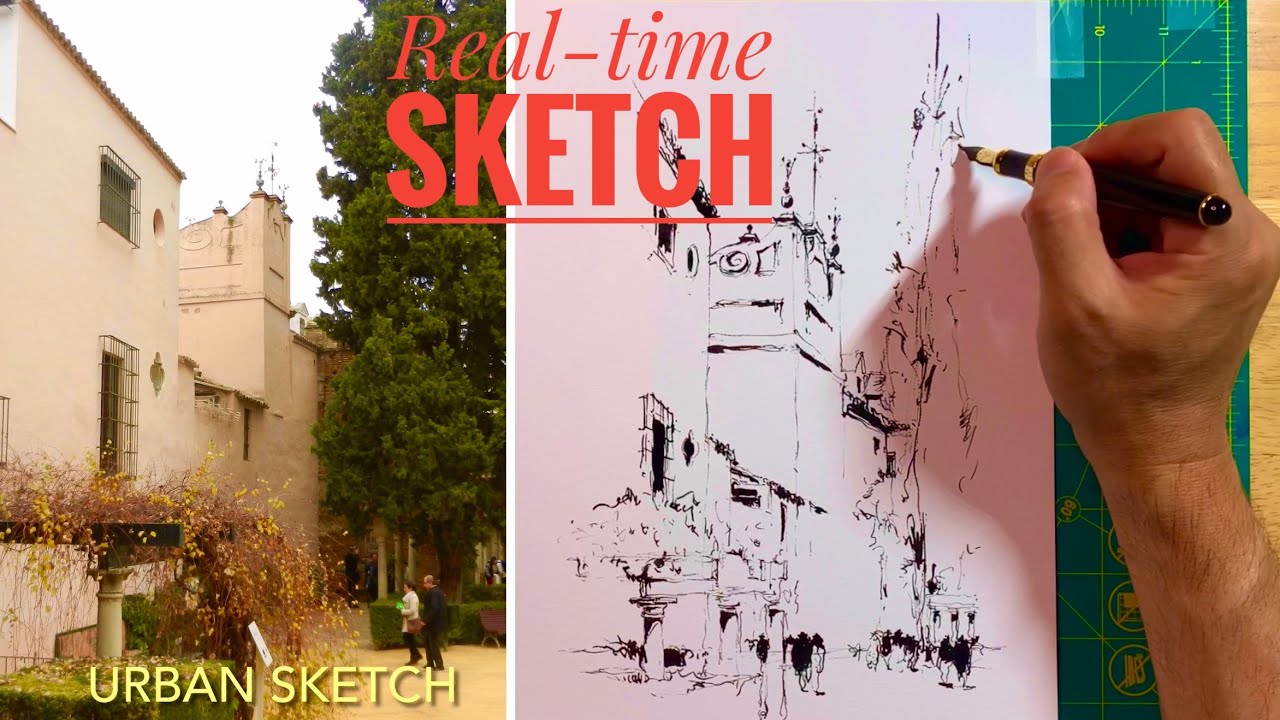 How to simplify the Urban sketching - Sevilla Spain - Getting started series