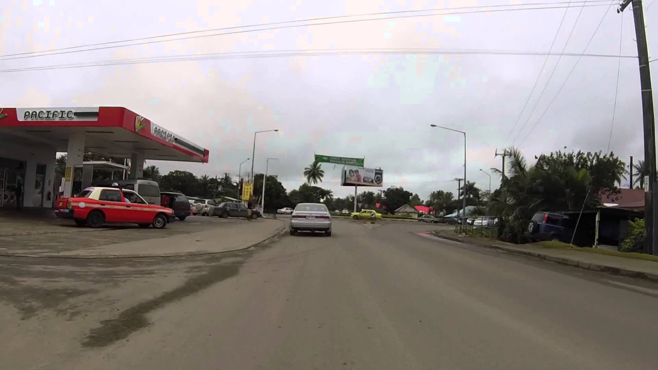 Fidji Viti Levu Route aéroport Suva centre ville, Gopro / Fiji Road airport Suva center, Gopro