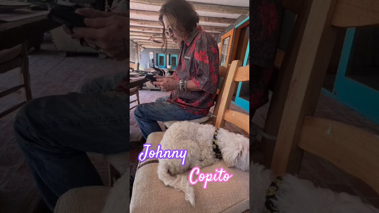 🌟 JOHNNY DEPP Y COPITO el perro de VERO LOZANO #johnnydepp #argentina #copito  #shorts