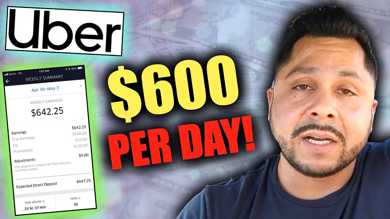 How I Make $600 PER DAY As An Uber Driver Using a Tesla!