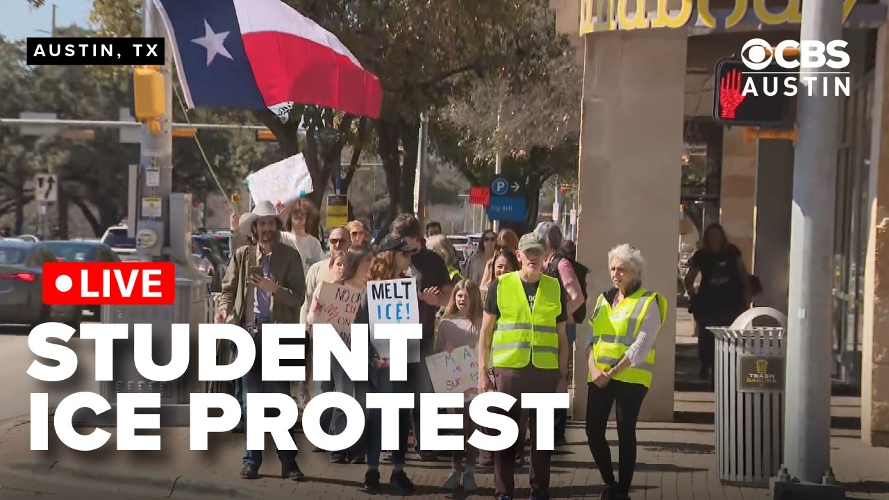 WATCH LIVE: Students gather at Austin City Hall to protest ICE