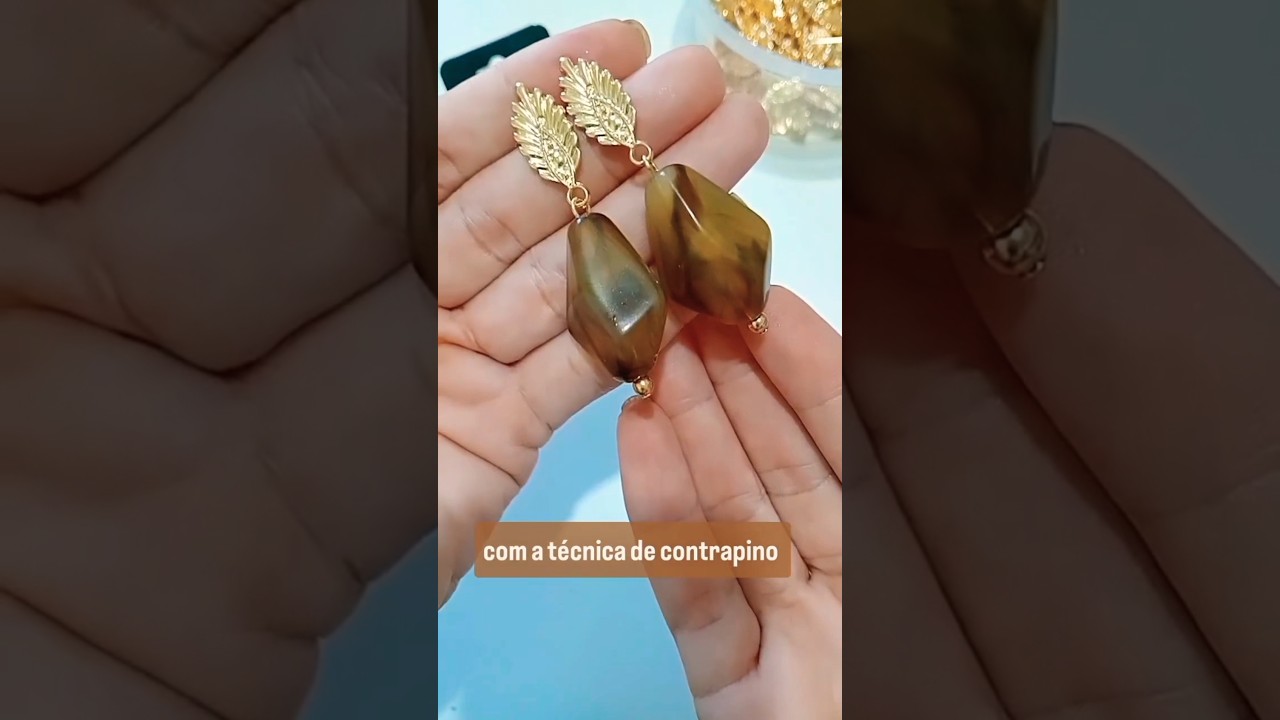 TÉCNICA DE CONTRAPINO- Aprenda como fazer brincos com  rápido e fácil 