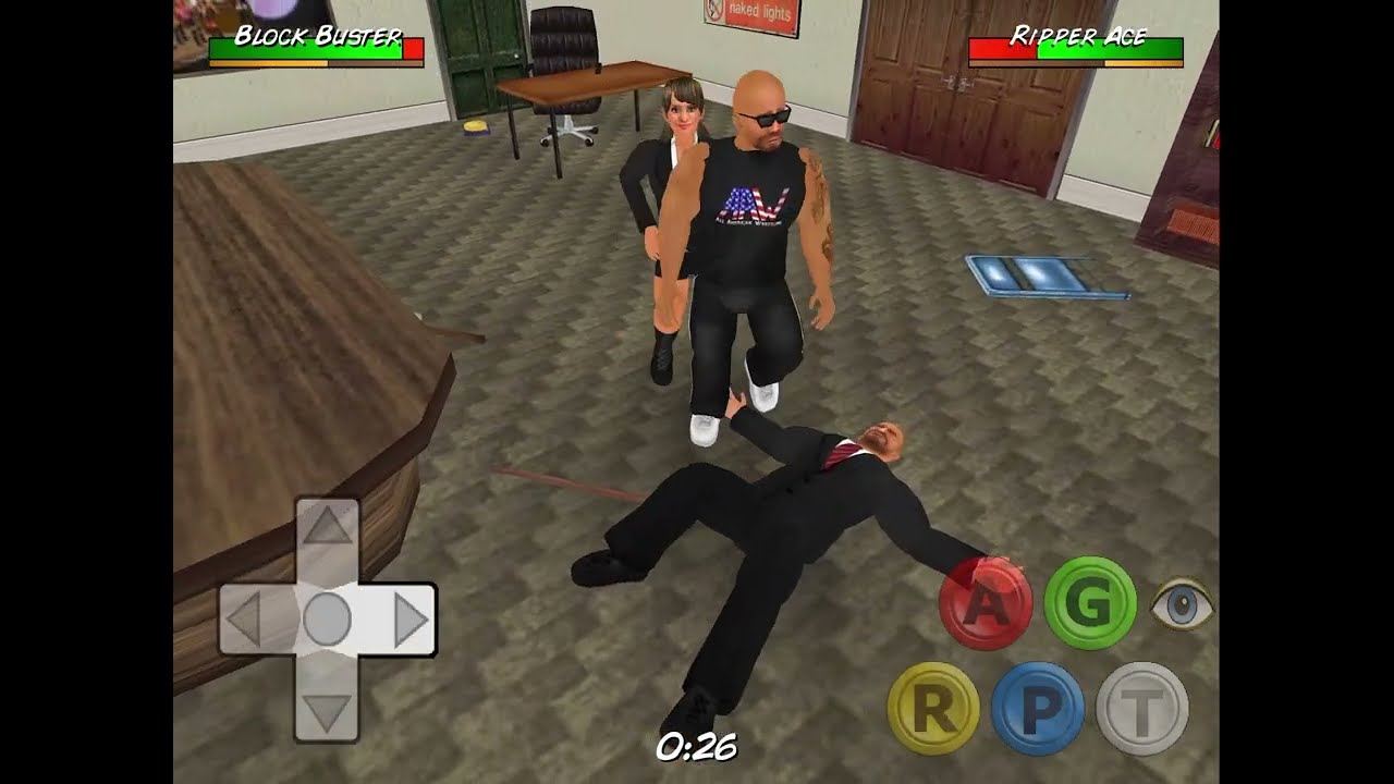 USA Tour: Ripper Ace Vs Block Buster - Backstage Confrontation | Wrestling Revolution 3D