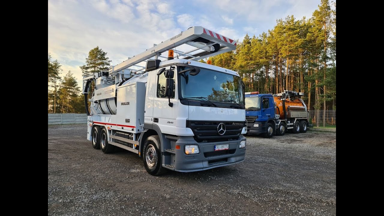Samochod do czyszczenia kanalizacji MERCEDES ACTROS 6x4 MULLER MÜLLER WUKO