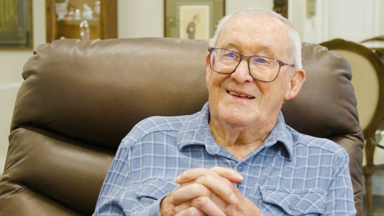 99 WWII Vet Amputee Describes Intense Combat over the Rhine River 1945