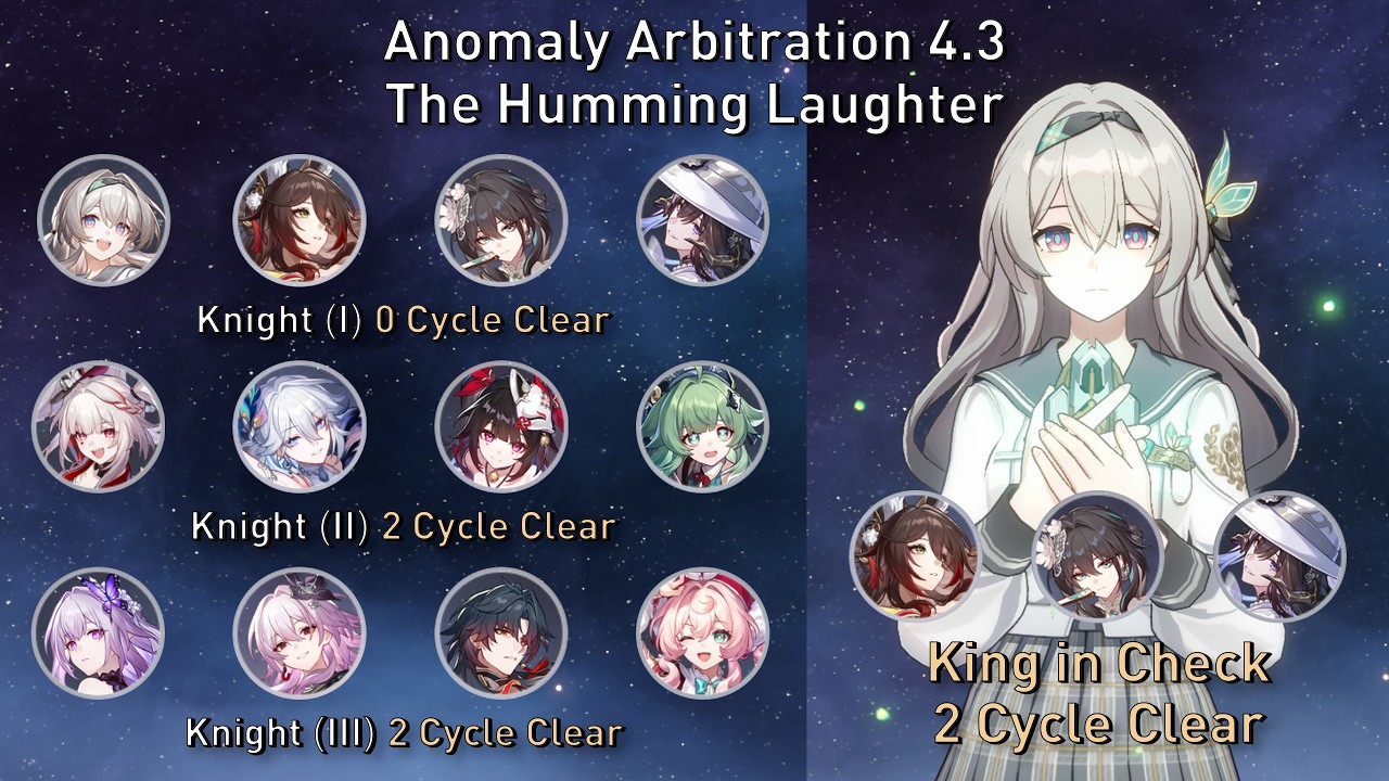 Anomaly Arbitration 4.3 3 Star Knights & King in Check || Honkai: Star Rail