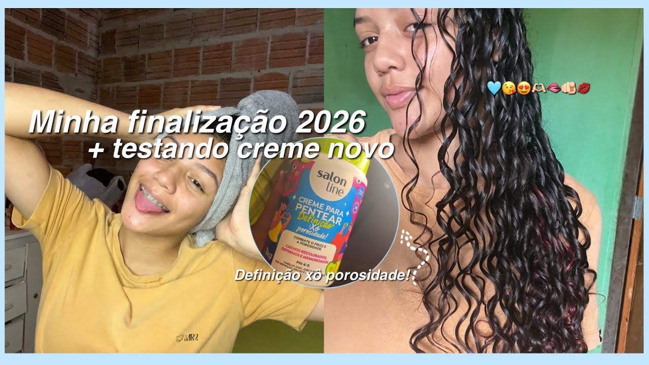 minha finalização 2026 + testando creme!🩵💋