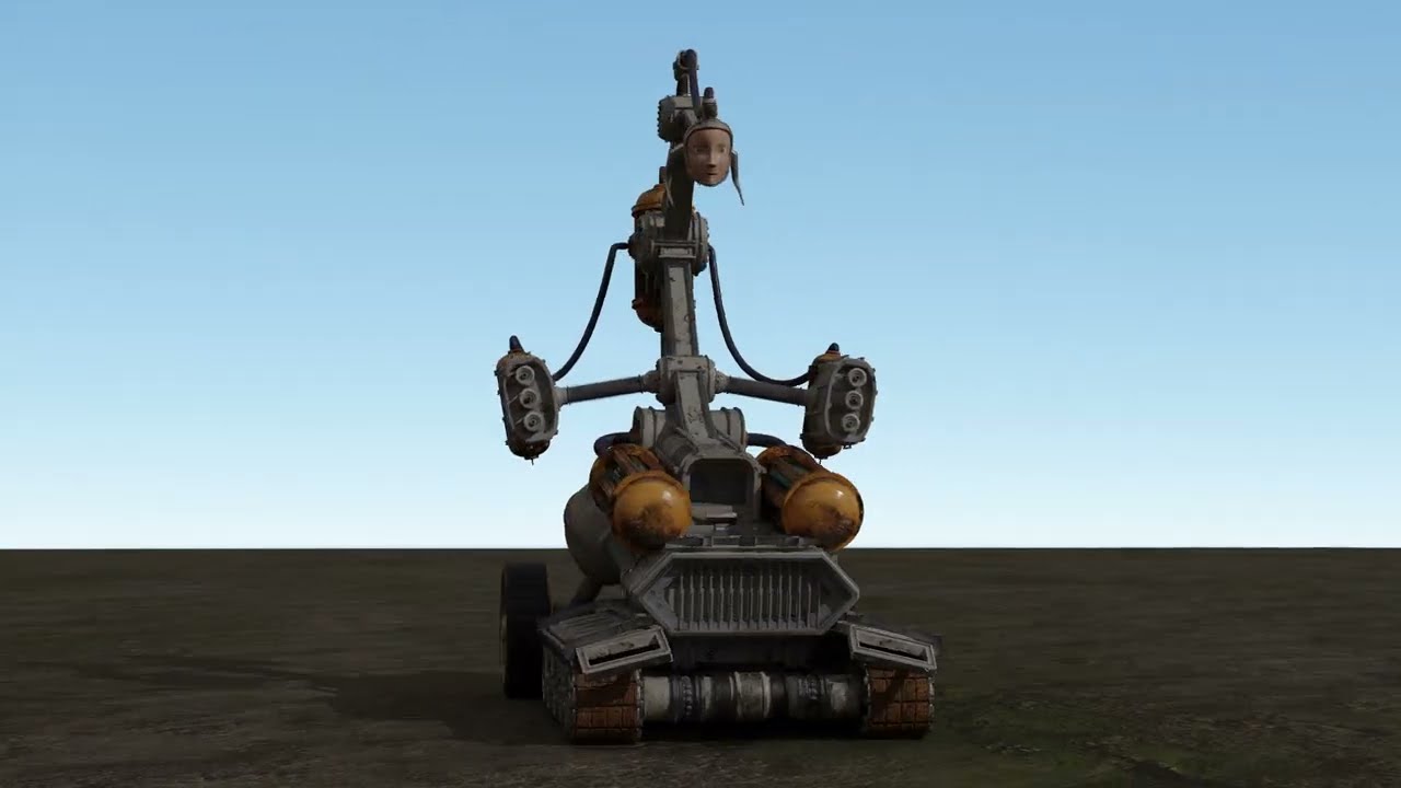Post Apocalyptic Tank 3D model Breakdown