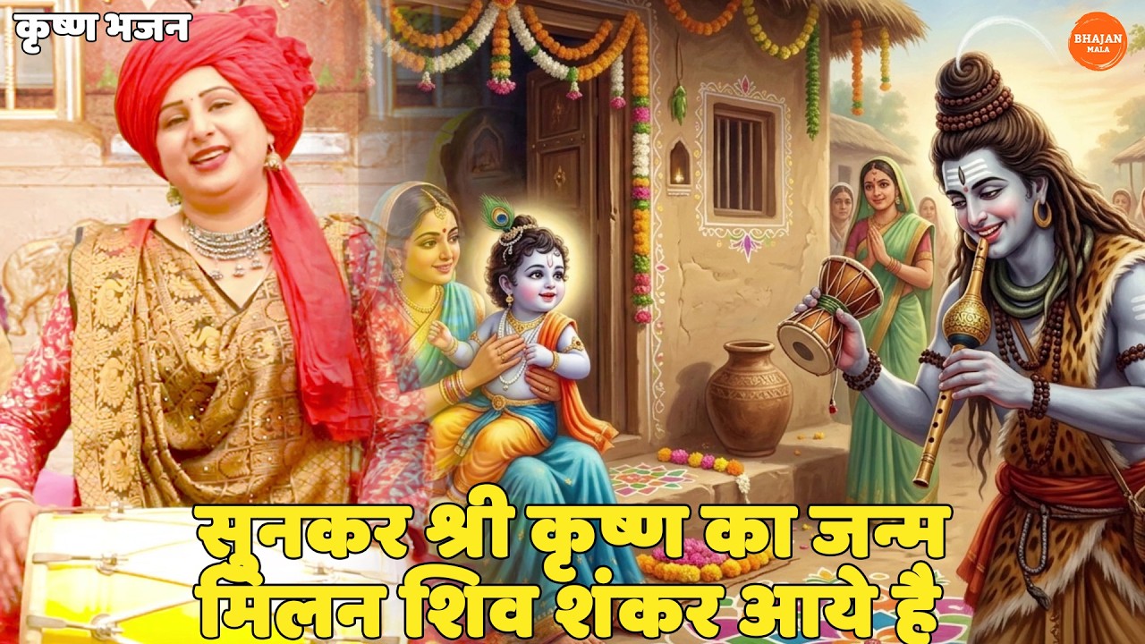 कृष्ण भजन || सुनकर श्री कृष्ण का जन्म मिलन शिव शंकर आये है || Sunkar shree krishan ka janam
