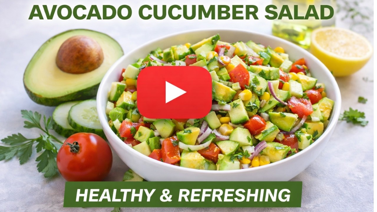 Say Goodbye to Belly Fat! / How To  Make Just 5 Minutes Avocado, Cucumber Salad For Weight.