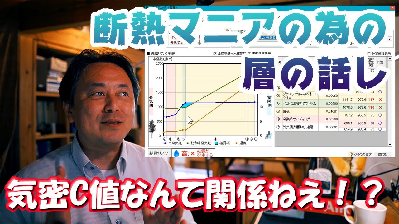 【断熱マニア必見】気密C値を信じるな！！層の話し、防湿層の気密が大事！！