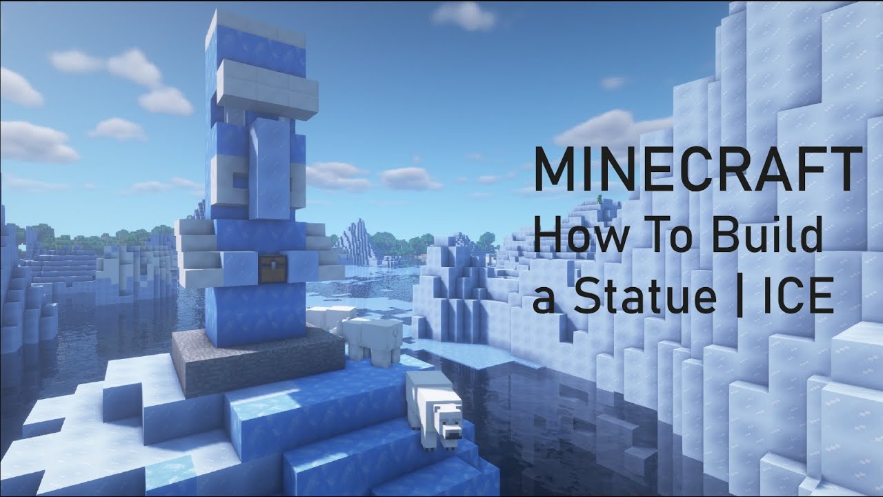 💥 MINECRAFT: How To Build A Ice Villager Statue #1 (Tutorial)