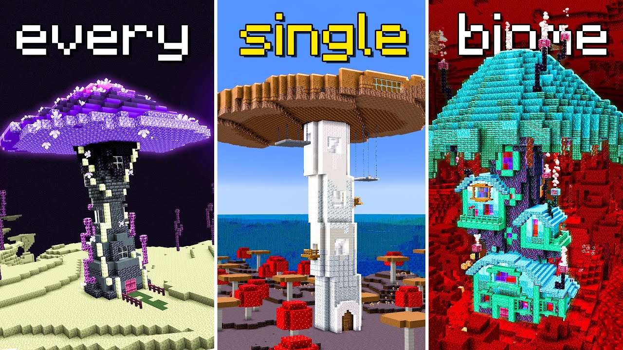 I Built a Base in Every Single Biome in Minecraft.