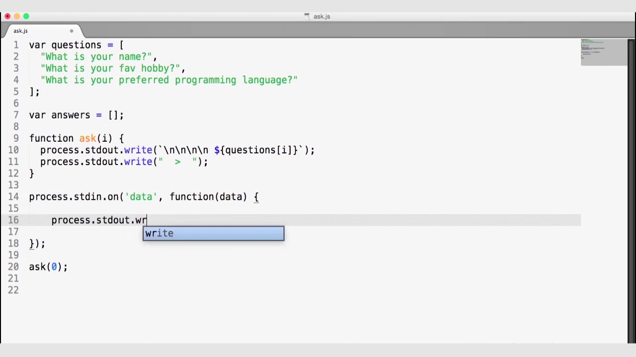 9   NODE JS, PROCESS STDIN, STDOUT