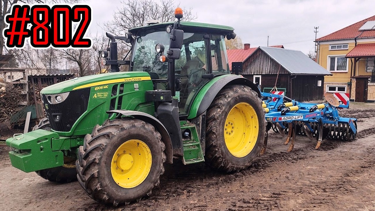 Podłączam agregat do uprawy bezorkowej Agro-Lift Dynamic Pro 2,5m do John Deere 6105MC #802