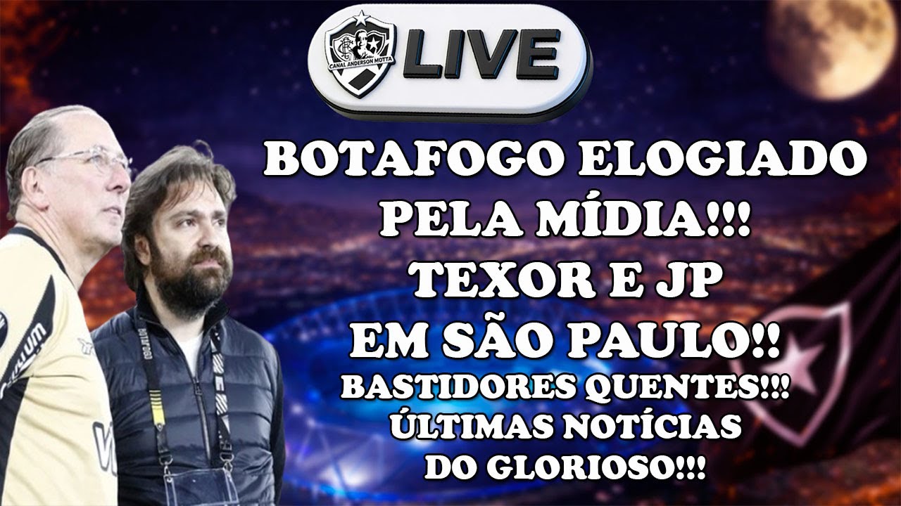 LIVE ALVINEGRA RAIZ - TEXTOR E JP EM SÃO PAULO!!VEM APORTE?MÍDIA ELOGIA O FOGÃO!ÚLTIMAS NOTÍCIAS!