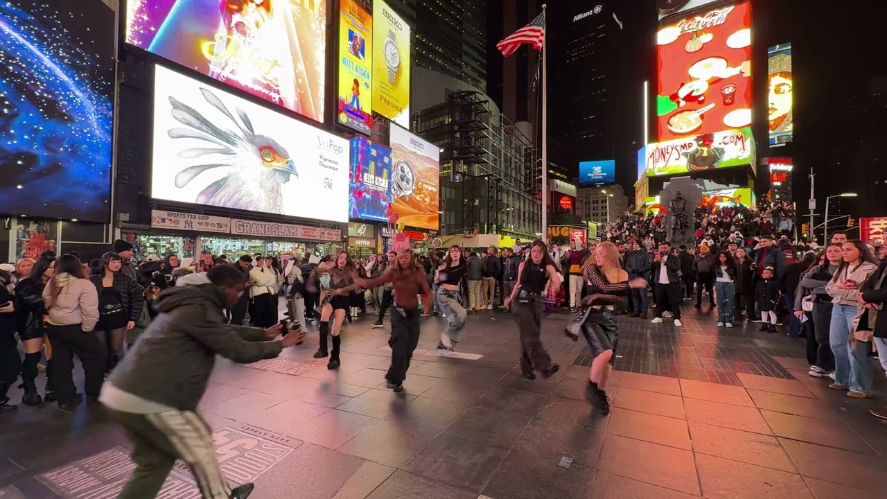 [kpop in public | times square] MEOVV (미야오) - 'BURNING UP' Dance Cover | SIDECAM.