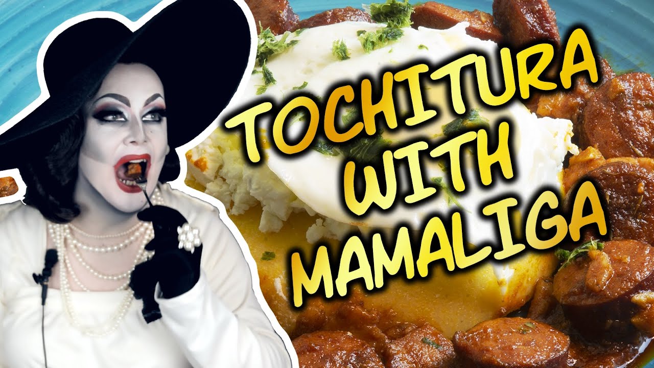 CoCo's Cooking -  Romanian Tochitura with Mamaliga #RE8 #tallvampirelady