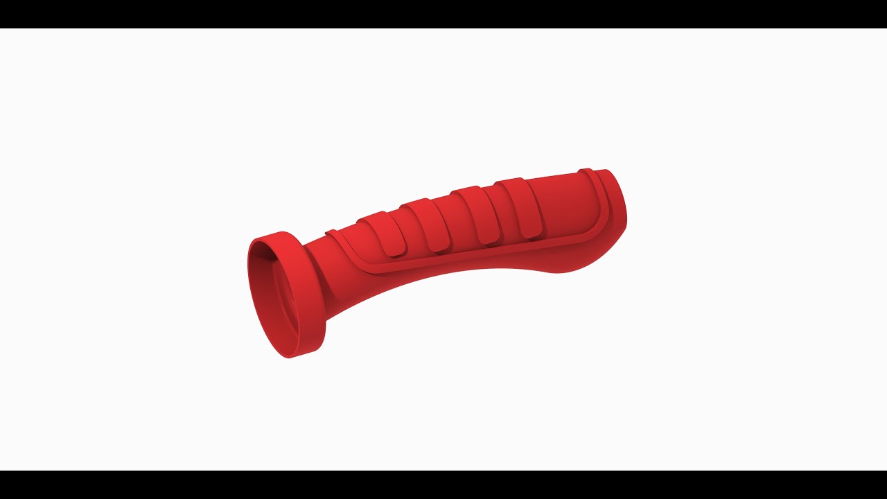Rubber Handle In Creo Parametric: Surface Modelling and Rendering