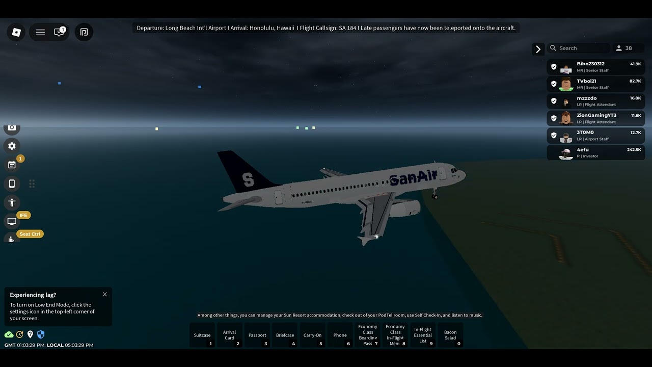 We Are Landing At Honolulu,Hawaii #gamerroblox2743 #robloxgamer749 #roblox #sanair