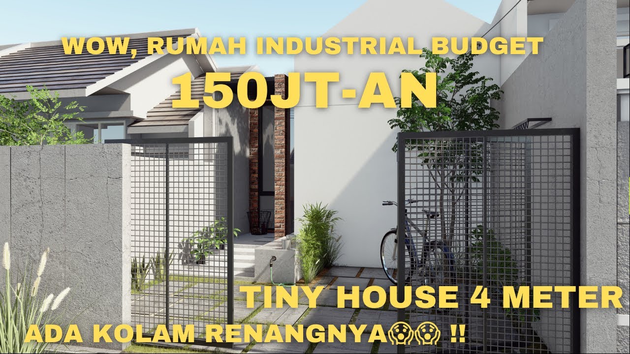 TINY HOUSE INSPIRATION - RUMAH MUNGIL LAHAN 4 METER KONSEP INDUSTRIAL #industrial