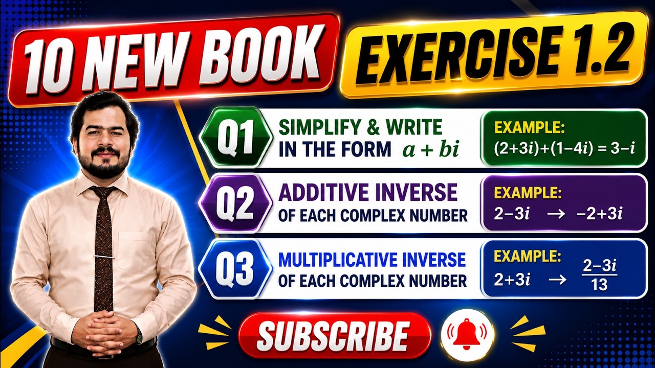 Chapter 1||Exercise 1.2 question 1 till 3||10th Class Math||10 Math New Book 2026