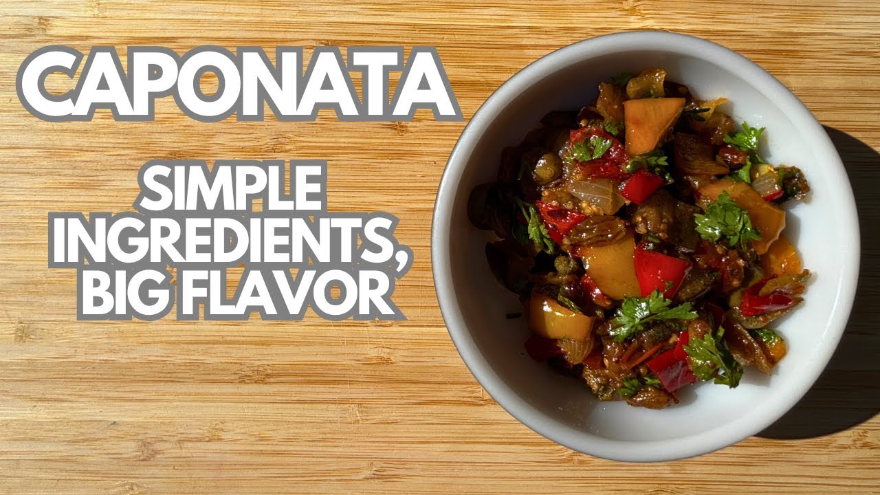 End of summer classic - simple, flavorful, eggplant, tomato, and pepper dish ￼