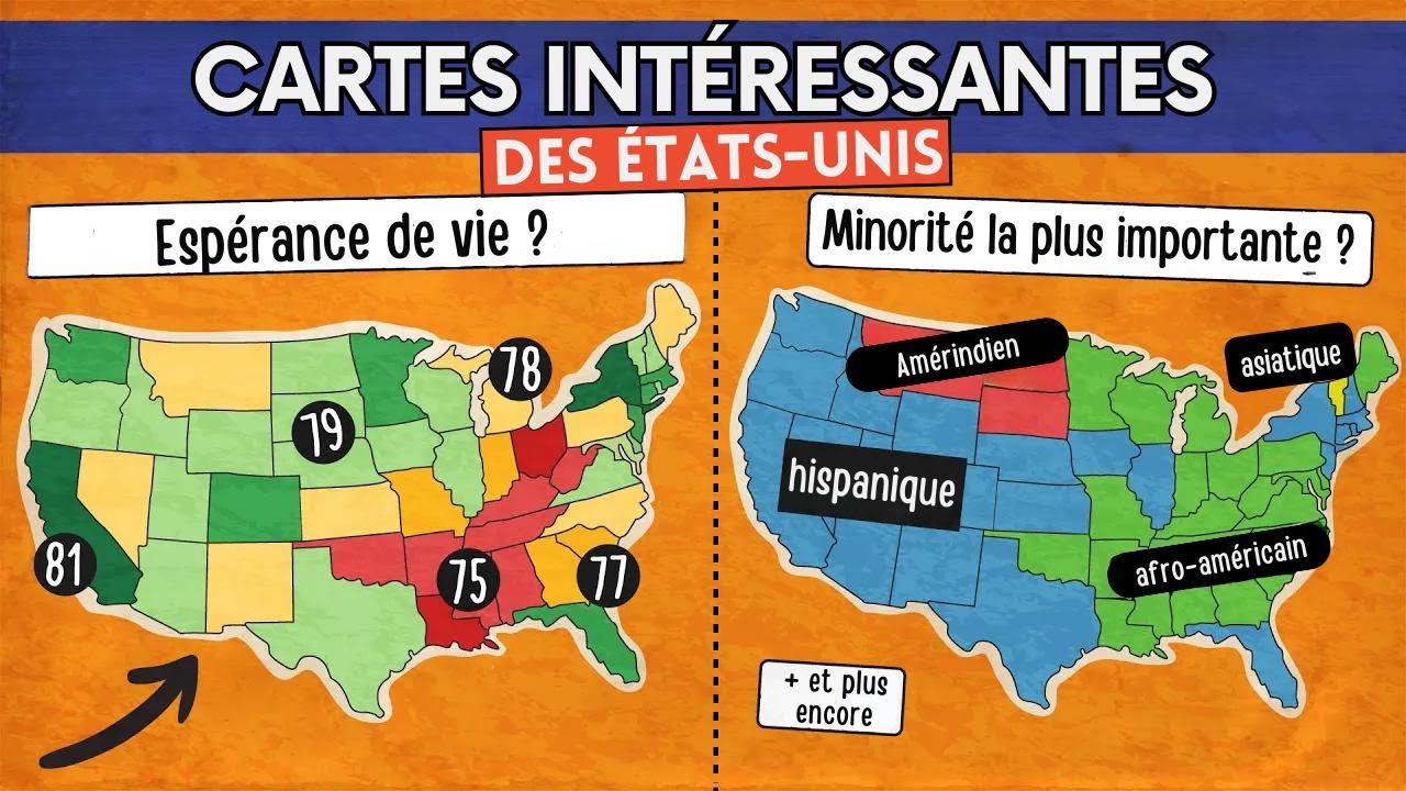 Cartes intrigantes pour découvrir les États-Unis