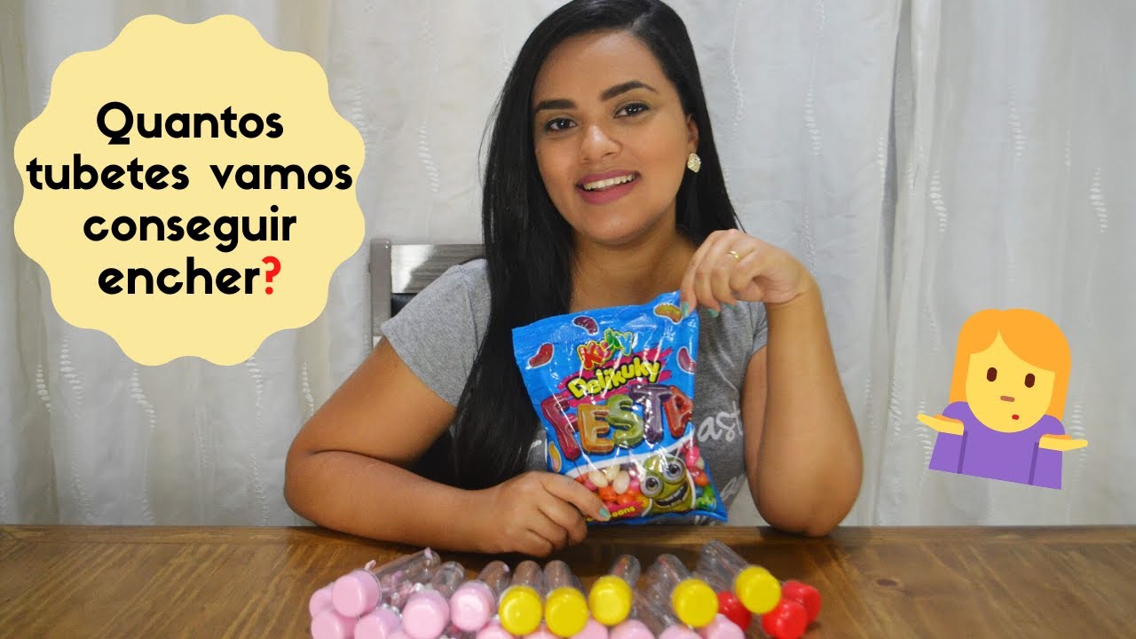 UM PACOTE DE BALAS ENCHE QUANTOS TUBETES?