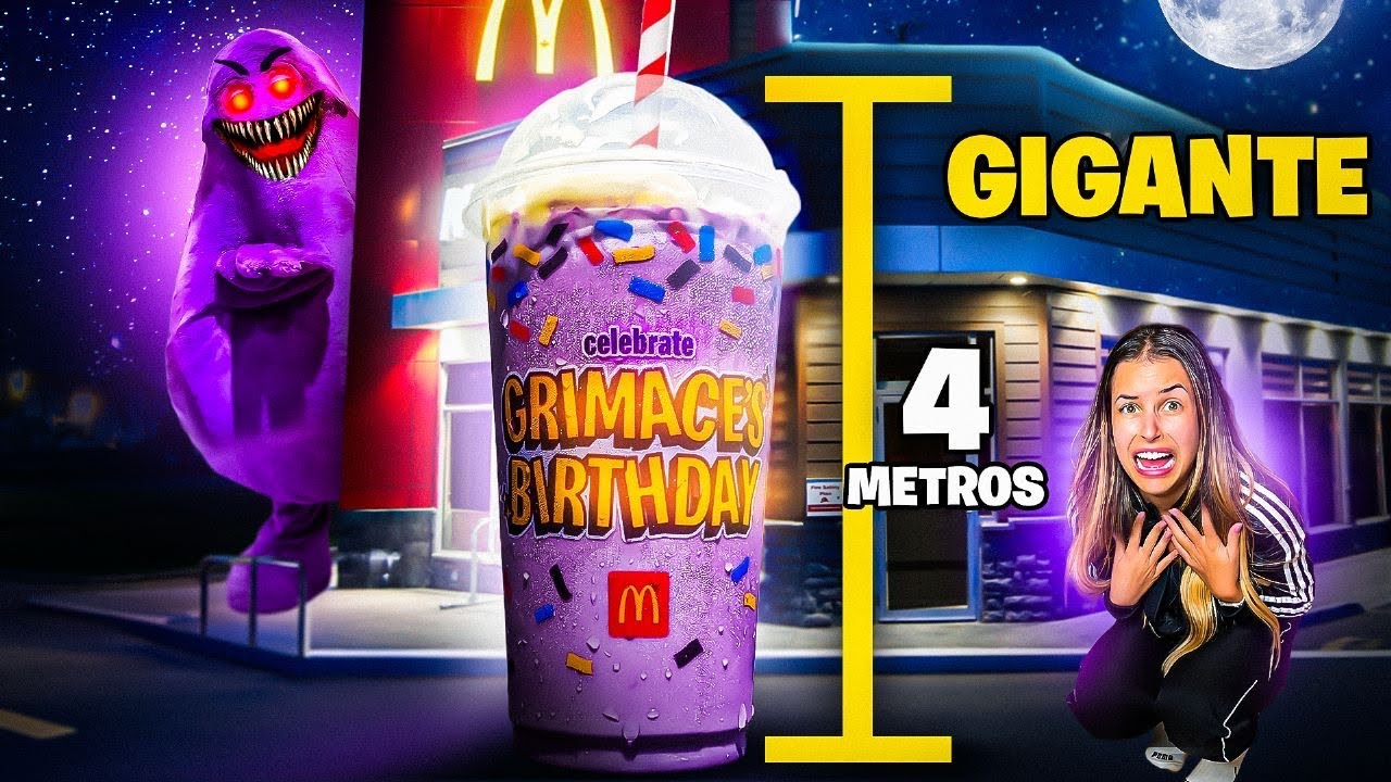 FIZ UM MILKSHAKE GIGANTE DO GRIMACE E ME ARREPENDI !!!