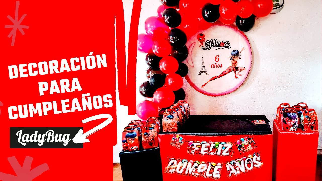 DIY DECORACIÓN PARA CUMPLEAÑOS LADY BUG