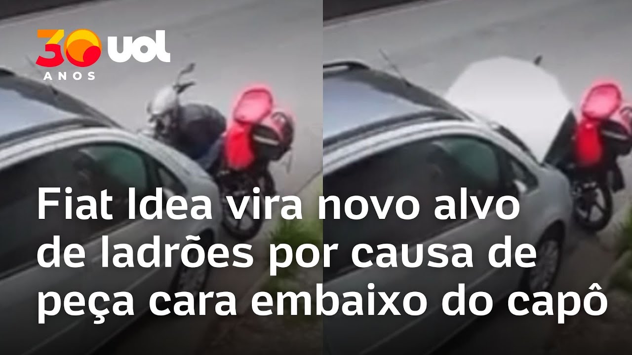 Fiat Idea vira novo alvo de ladrões por causa de peça cara embaixo do capô; vídeos mostram furtos