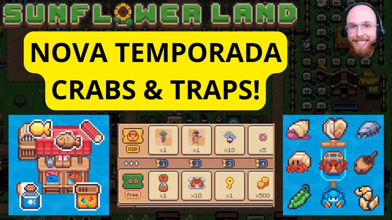 [SUNFLOWER LAND] TUDO SOBRE A NOVA TEMPORADA CRABS AND TRAPS! DIÁRIO DO FAZENDEIRO 151