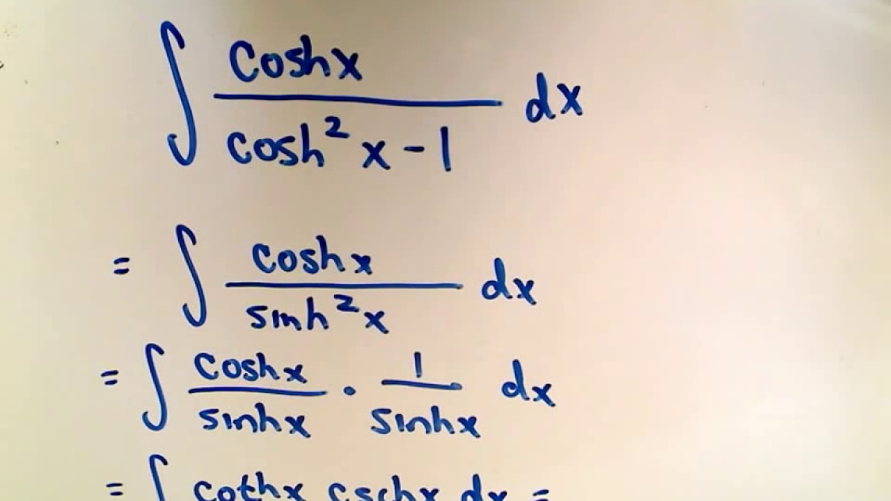 Hyperbolic Functions - Integration