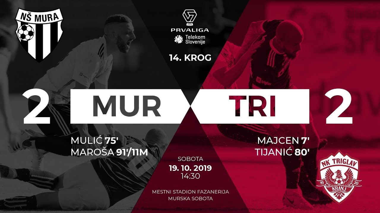 14.krog: Mura - Triglav 2:2 ; Prva liga Telekom Slovenije 2019/2020