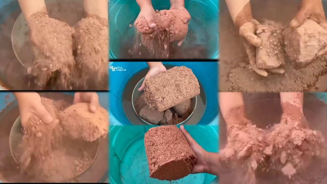 Super fully red dusty asmr 🌪️ dry water in crumbling 😋 #asmr #red #dusty #satisfying 