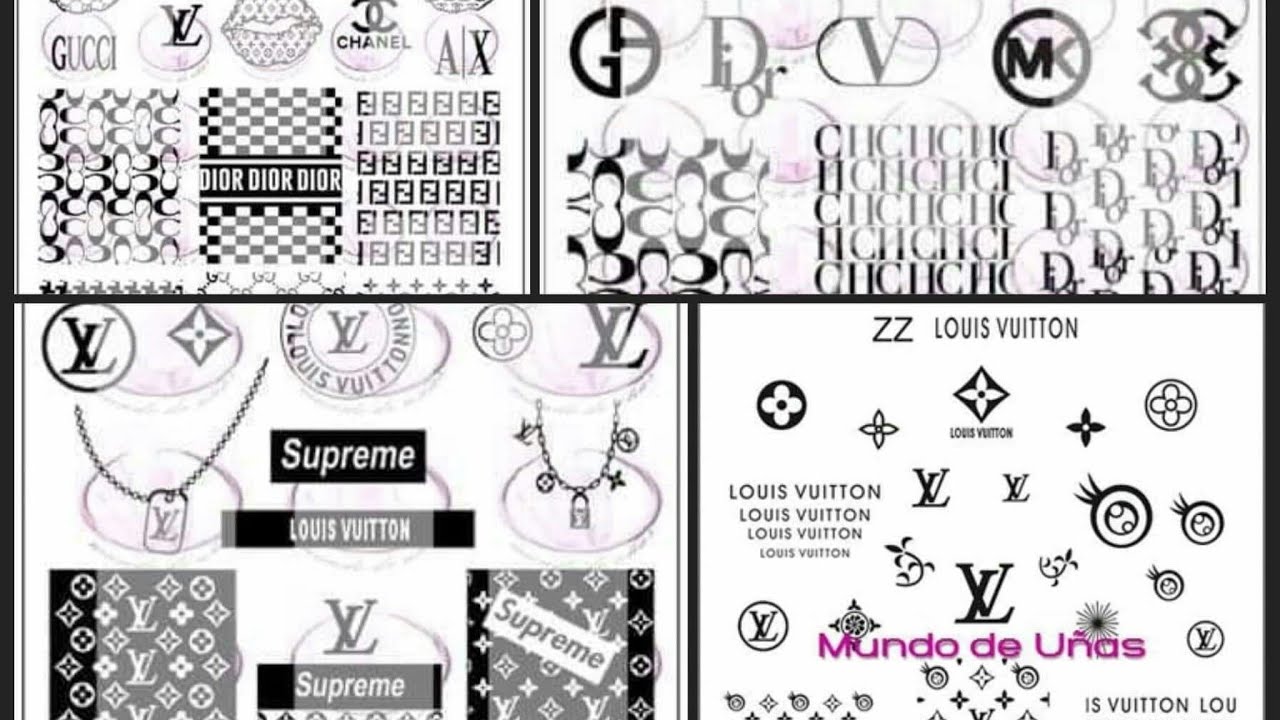 Brand logo stamping plates Louis Vuitton stamping Zz stamping plate from Mundo de Unas
