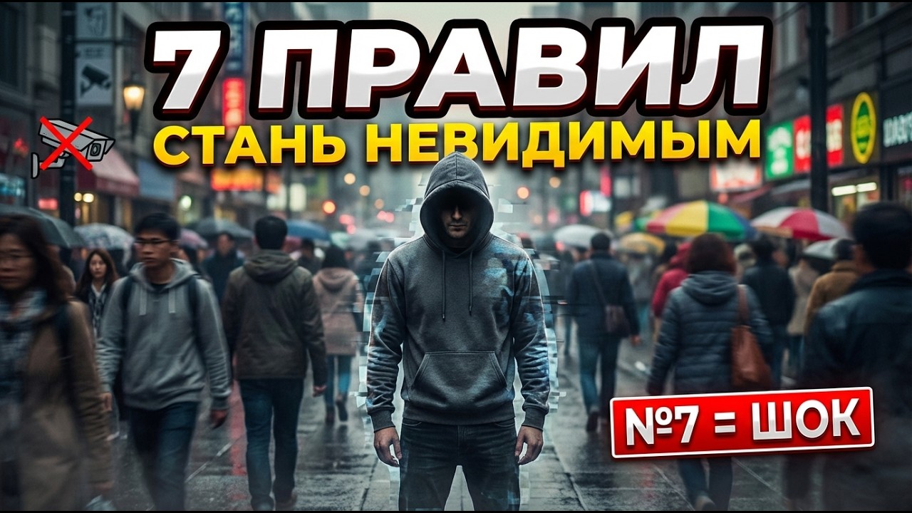 СЕКРЕТНЫЕ методы спецслужб! Стань НЕВИДИМЫМ за 30 секунд (правило №7 - ШОК)