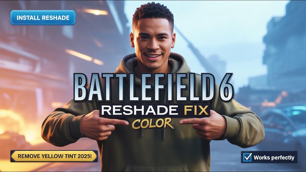 ReShade удаляет желтый оттенок – руководство по установке мода для Battlefield 6 (2025).