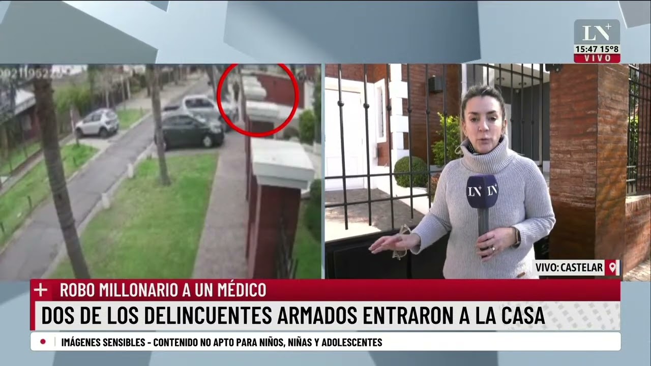 Los ladrones aprovecharon que el portón estaba abierto; violenta entradera a la casa de un médico