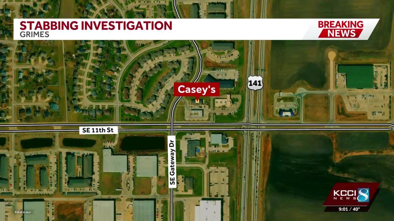 В результате ножевого ранения в заведении Casey's в городе Граймс пострадал один человек.