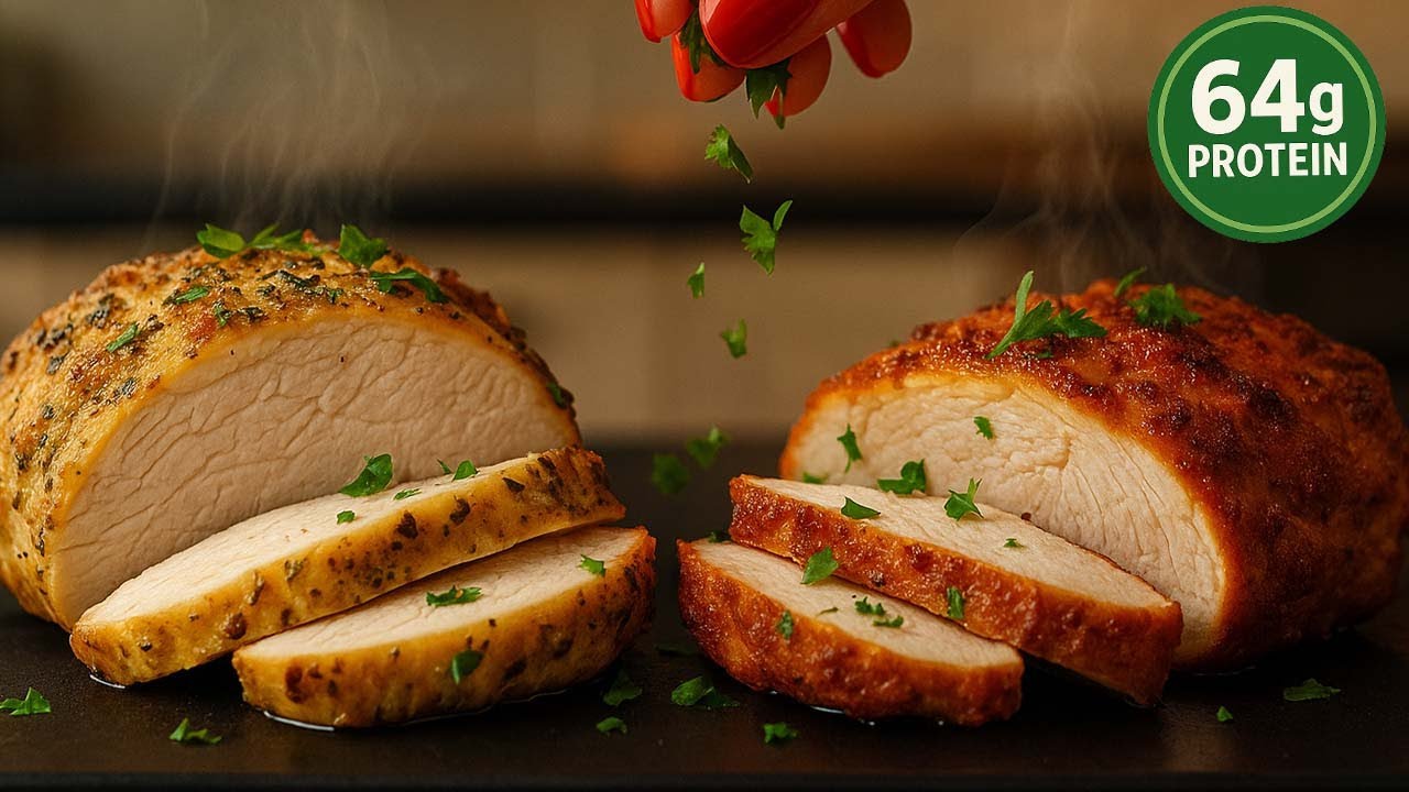 Juiciest Chicken Breast Ever! 🍗 2 Easy High Protein Meals (Lemon Yogurt + Spicy)
