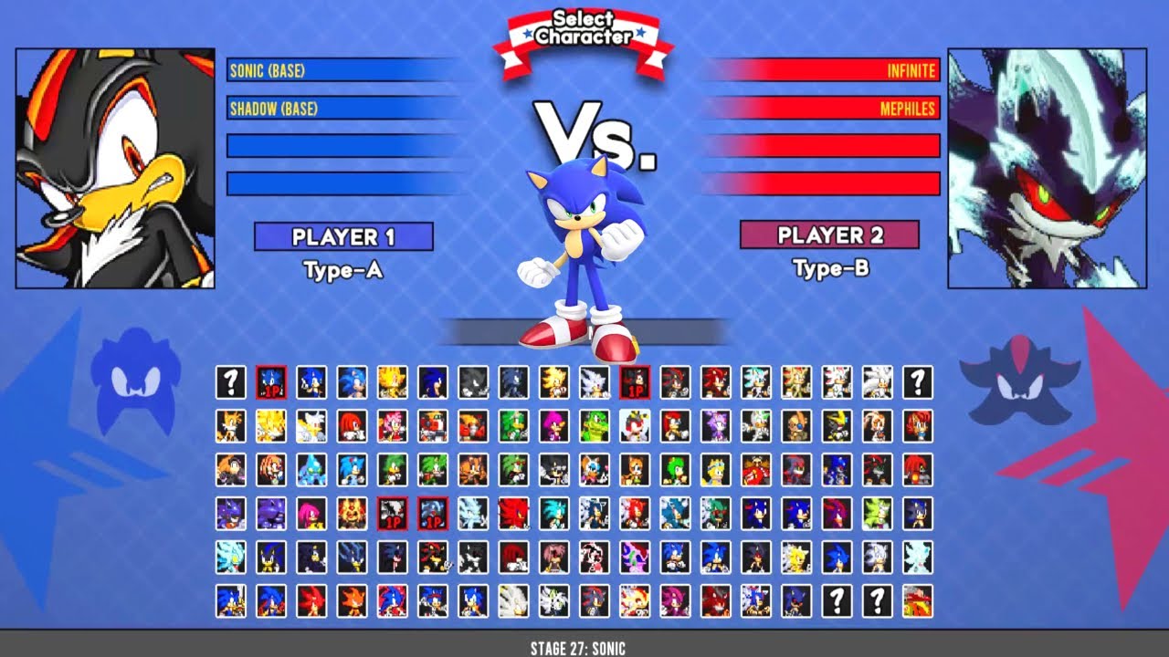 Sonic & Shadow VS Infinite & Mephiles I Sonic Mugen Battle HD
