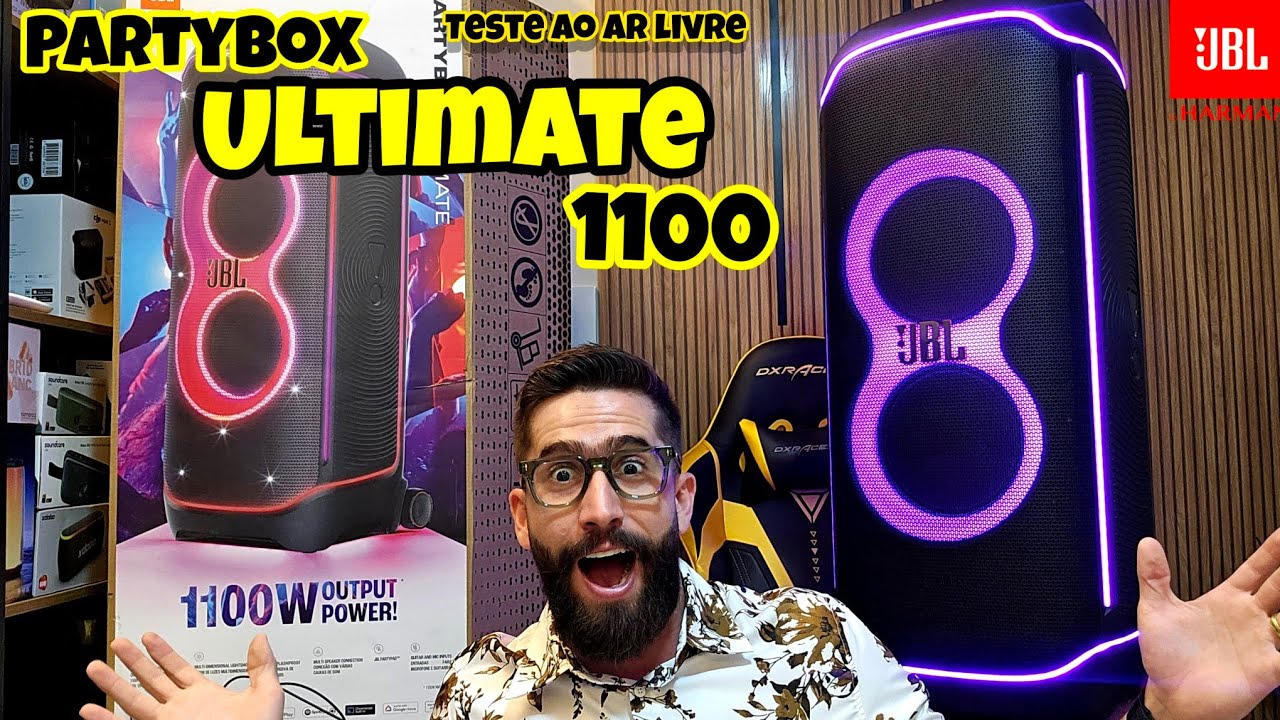 Torre de som JBL PARTYBOX ULTIMATE 1100W RMS: Simplesmente ÚNICA! (Review/Análise Completa)