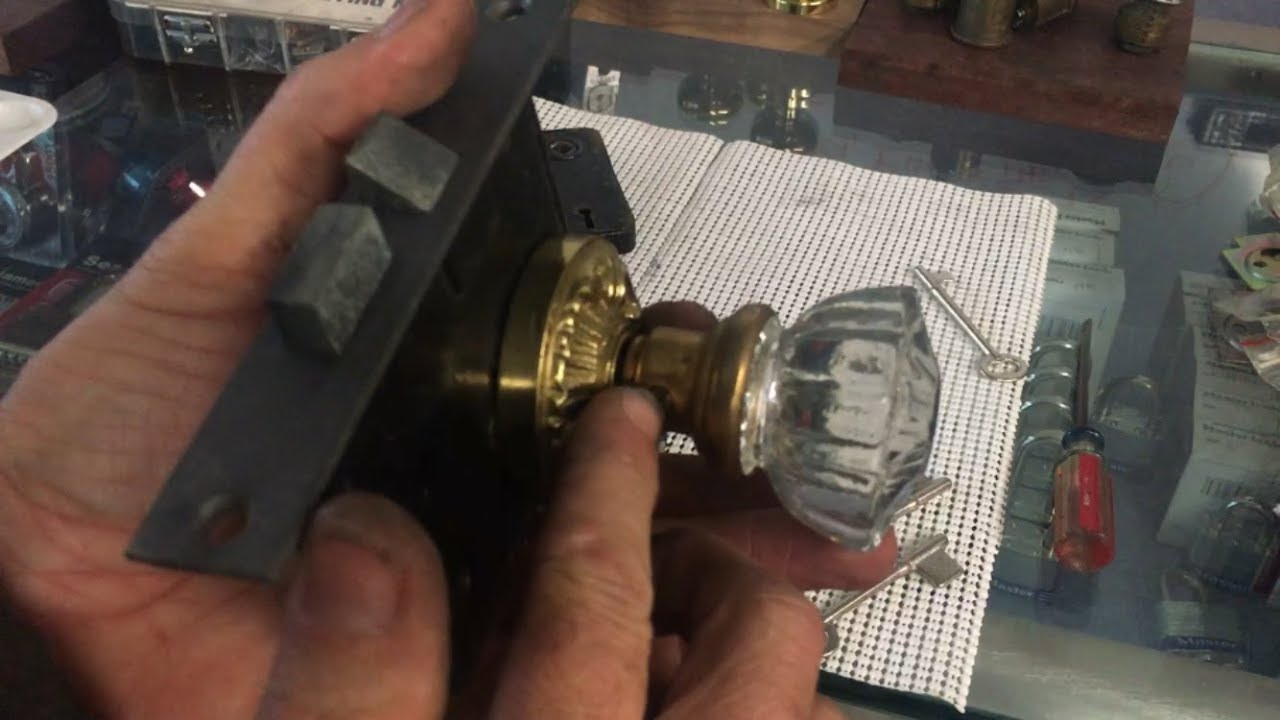 Antique Interior style Mortise Locks with Glass Knobs Part 1: Discussing & Removal
